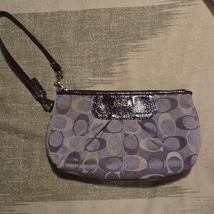 Coach Purple Patterned Wristlet